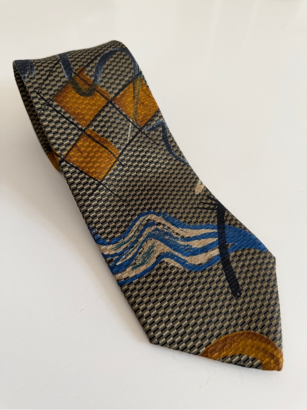 ERMENEGILDO ZEGNA Soft 100% Silk Tie Made Italy Luxury Business Office Event